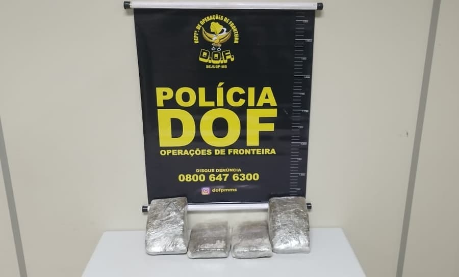 Passageira de aplicativo que seguia com maconha junto ao corpo é presa pelo DOF em Sidrolândia