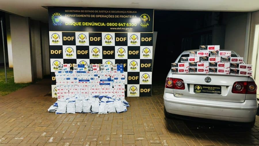 Veículos com produtos ilegais avaliados em R$ 290 mil são apreendidos pelo DOF em Maracaju