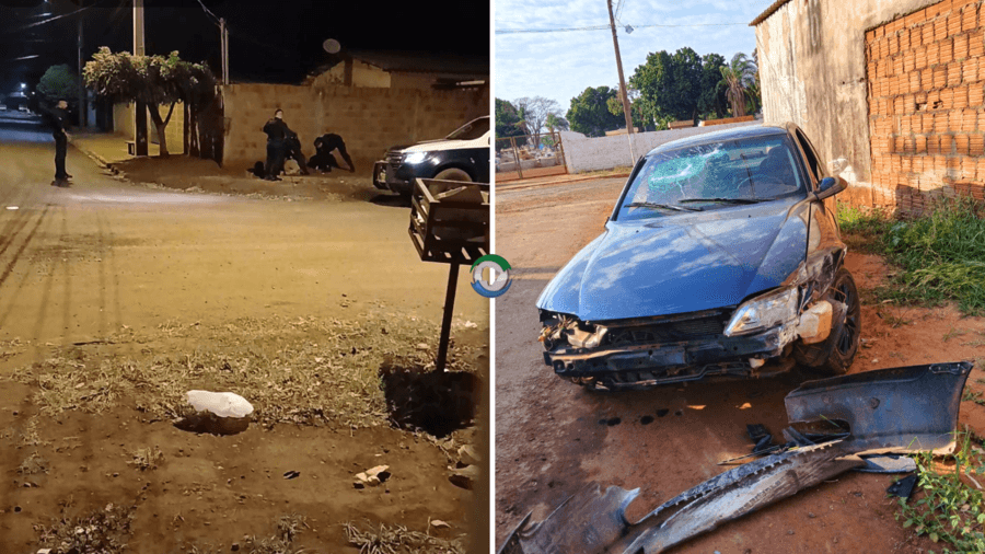 Dois homens são presos pela Polícia Militar após perseguição em Sidrolândia