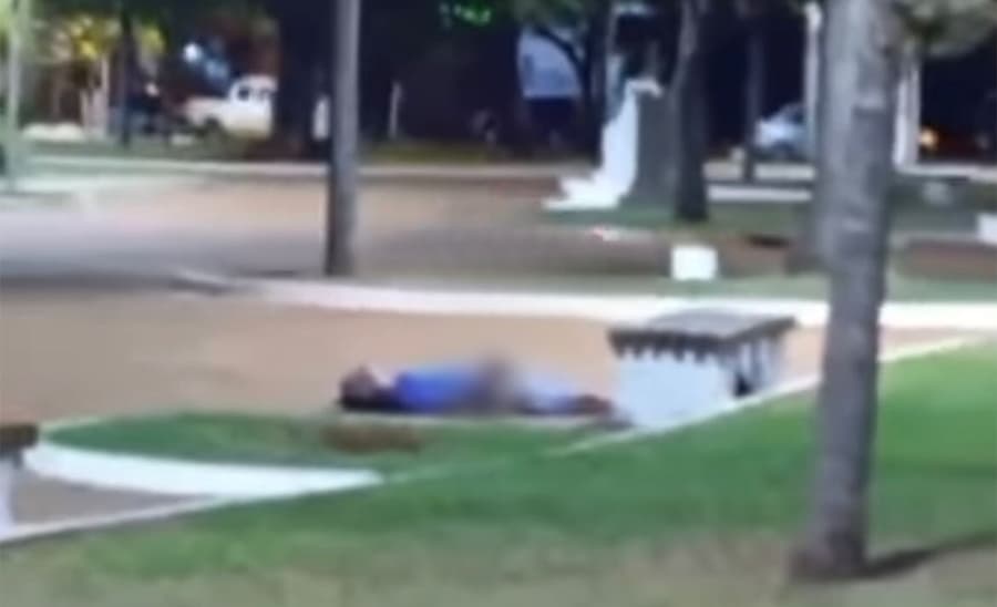 Homem é flagrado se masturbando na praça de Sidrolândia e acaba preso pela Polícia Militar