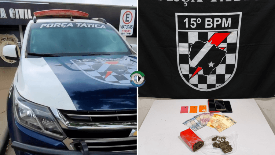 Homem de 48 anos é preso pela Força Tática em Maracaju pelo crime de tráfico de drogas
