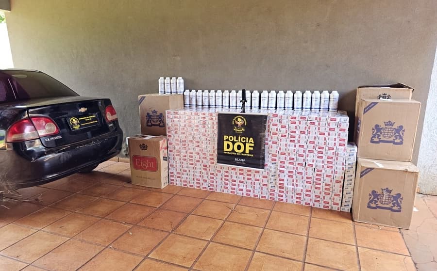 Veículo abandonado com produtos contrabandeados é apreendido pelo DOF em Maracaju