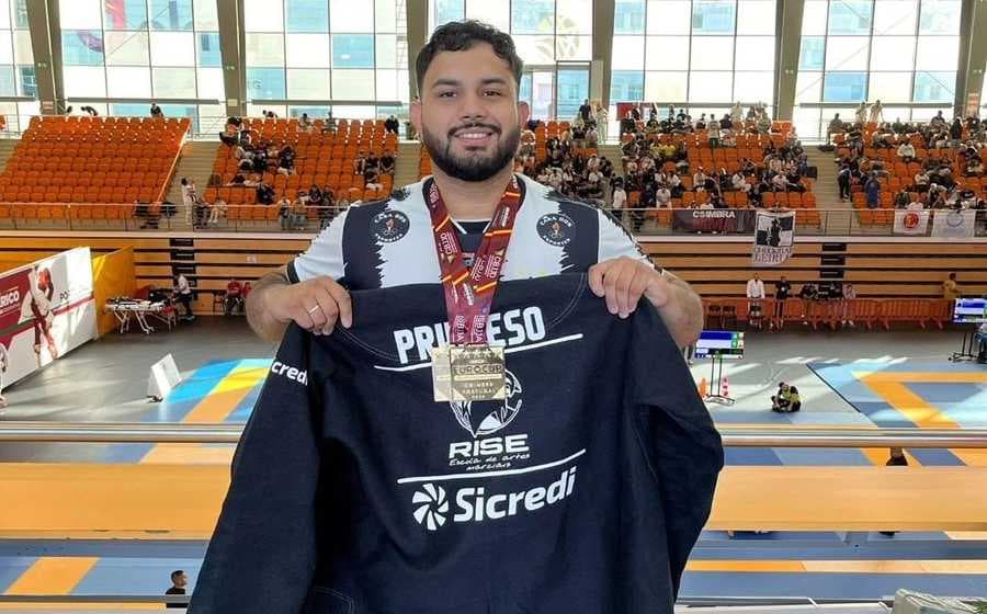Atleta da Sicredi Pantanal é campeão europeu de Jiu-jitsu em Portugal
