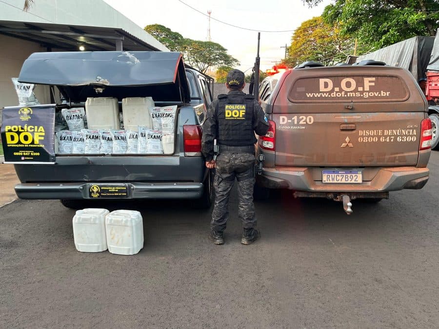 DOF apreende carga de agrotóxico contrabandeado avaliada em R$ 1,4 milhão em Maracaju