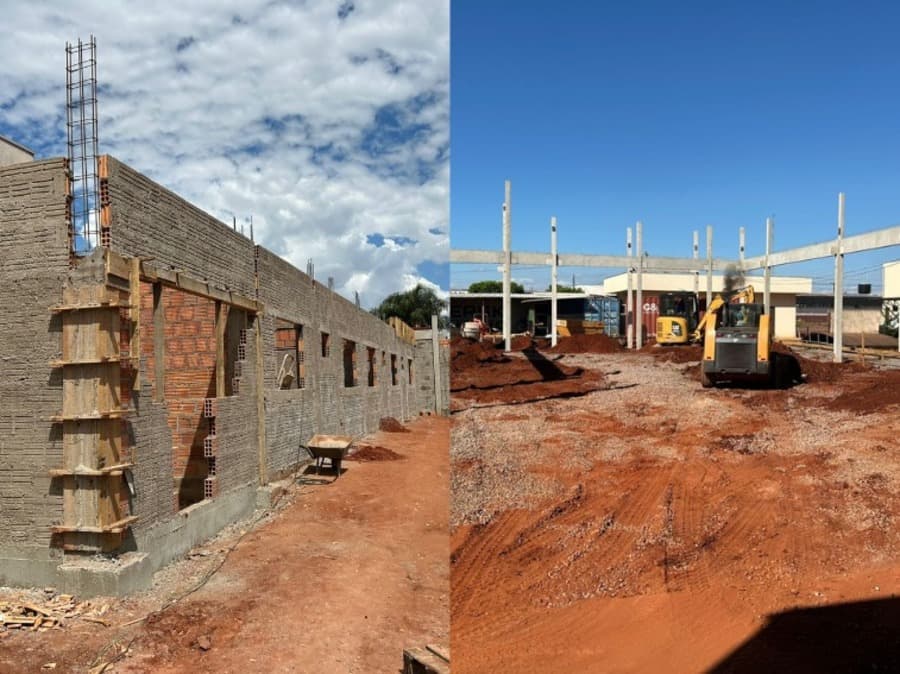 Com 15% concluídos, obras do Hospital Dona Elmíria Silvério Barbosa seguem em ritmo constante