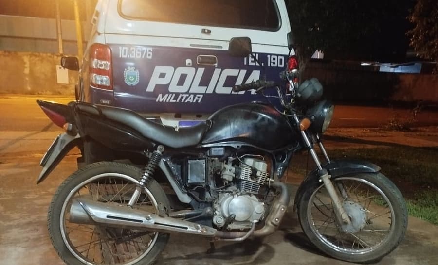 Polícia Militar de Sidrolândia recupera moto roubada de entregador de delivery