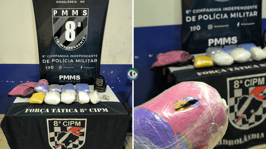 Força Tática de Sidrolândia prende homem transportando mais de 5 kg de drogas em mochila