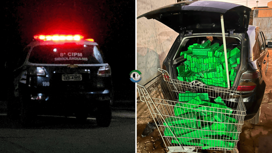 Com apoio da Polícia Militar, PRF apreende mais de uma tonelada de maconha em Sidrolândia