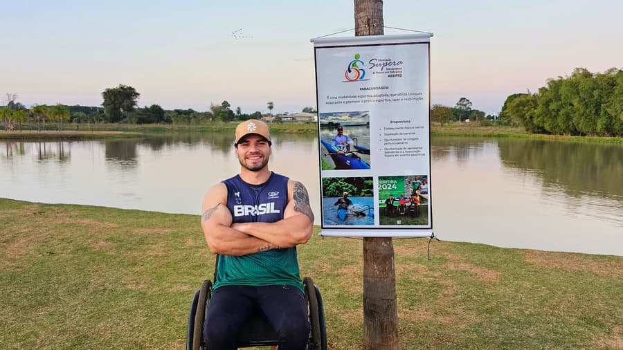 Atleta da Seleção Brasileira, Alan Nantes realiza evento de paracanoagem em Sidrolândia