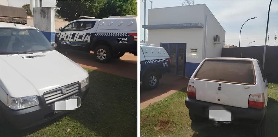 Veículo furtado é recuperado pela PM de Sidrolândia e homens são encaminhados à Delegacia