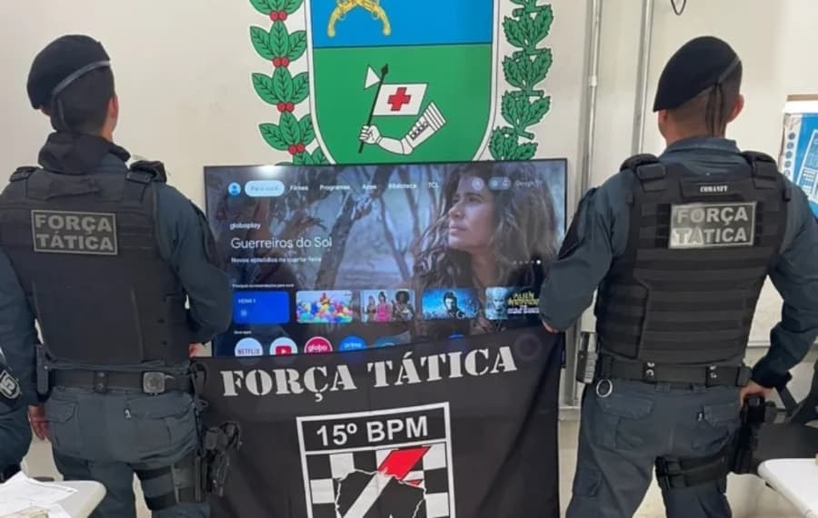 Polícia Militar recupera televisão furtada e prende dois homens por furto e receptação em Maracaju