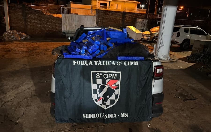 Em Sidrolândia, Força Tática apreende carga de maconha avaliada em R$ 4 milhões