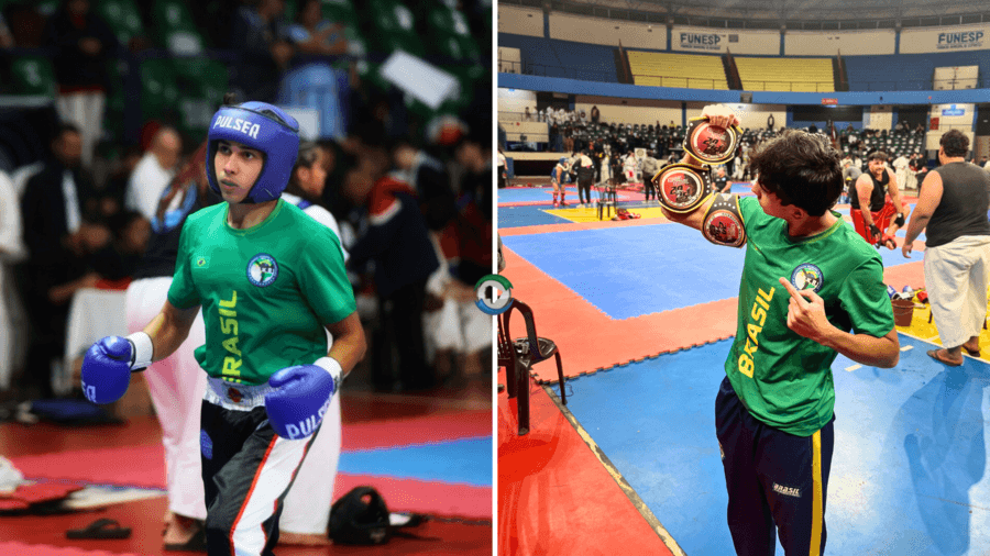 Marcos Coltro Júnior conquista três títulos na Copa MS de Kickboxing