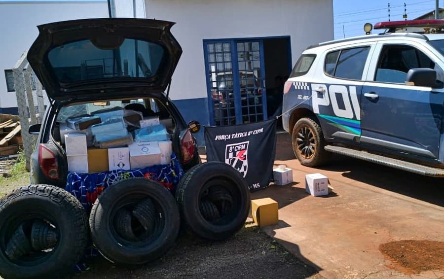 Polícia Militar apreende carga de contrabando e descaminho na BR-060
