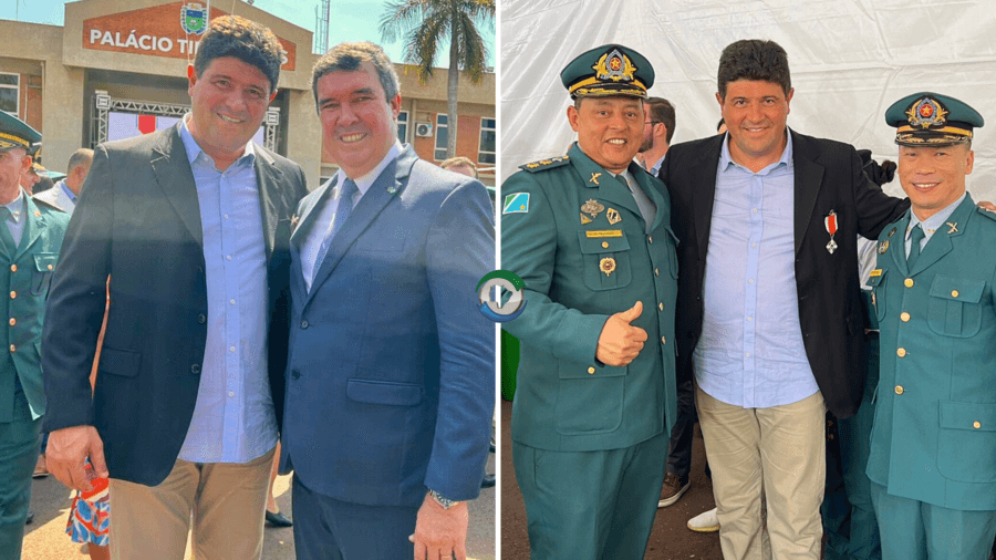 Rodrigo Basso é homenageado com Medalha de Insígnia ao Mérito durante as comemorações dos 190 anos da PMMS