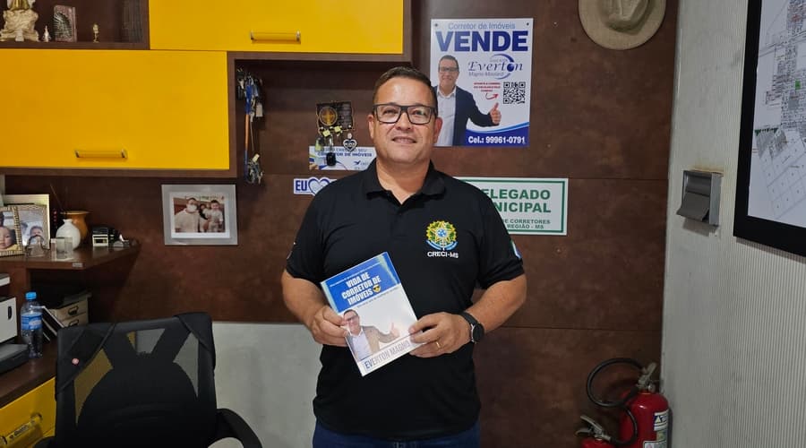 Corretor de imóveis de Sidrolândia lança livro nesta quarta-feira na 1ª Bienal do Livro de MS