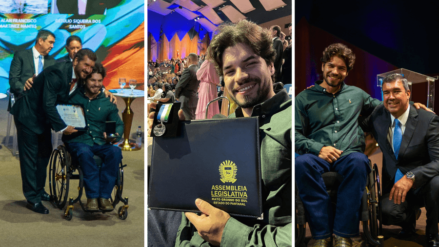 Atleta de Sidrolândia recebe Comenda do Mérito Legislativo em evento no Parque dos Poderes
