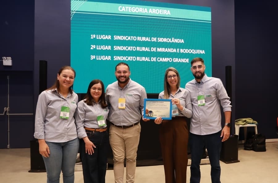Sindicato Rural de Sidrolândia conquista 1º lugar em realização de cursos durante Convenção Senar 2025