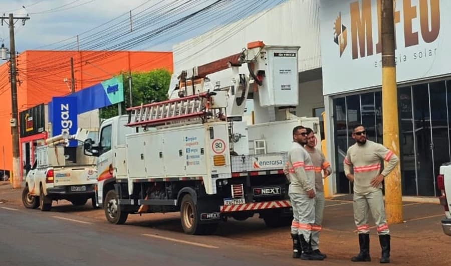 Energisa inicia força-tarefa em Sidrolândia após reunião com representantes da prefeitura