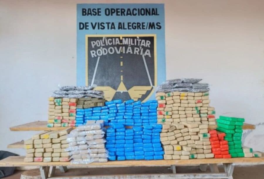PMR apreende carga de 349,2 Kg de drogas após perseguição na MS-164