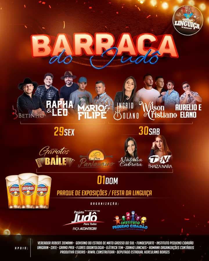 Festa da Linguiça terá a tradicional Barraca do Judô com várias atrações