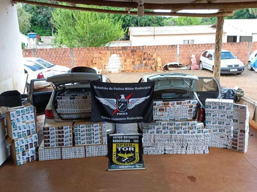 PMR apreende carga de contrabando avaliada em R$ 150 mil na MS-162