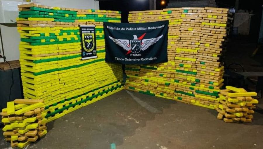 Em Maracaju, PMR apreende carga de maconha avaliada em mais de R$ 4 milhões