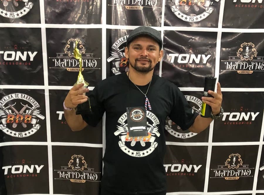Barbeiro maracajuense fica em terceiro lugar na Batalha dos Barbeiros de MS