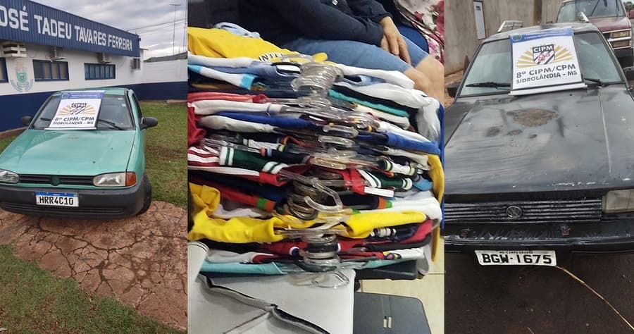 Após perseguição e disparos, PM recupera produtos de loja e dois veículos furtados