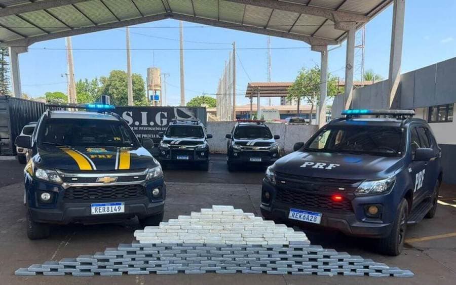 Polícia Rodoviária Federal apreende 187 Kg de cocaína na BR-267 em Maracaju