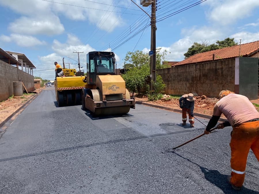 Prefeitura de Sidrolândia conclui pavimentação do Bairro Cascatinha II