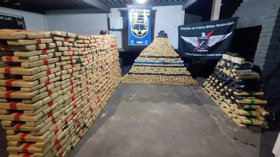 Em Maracaju, PMR apreende carga de maconha avaliada em mais de R$ 2 milhões
