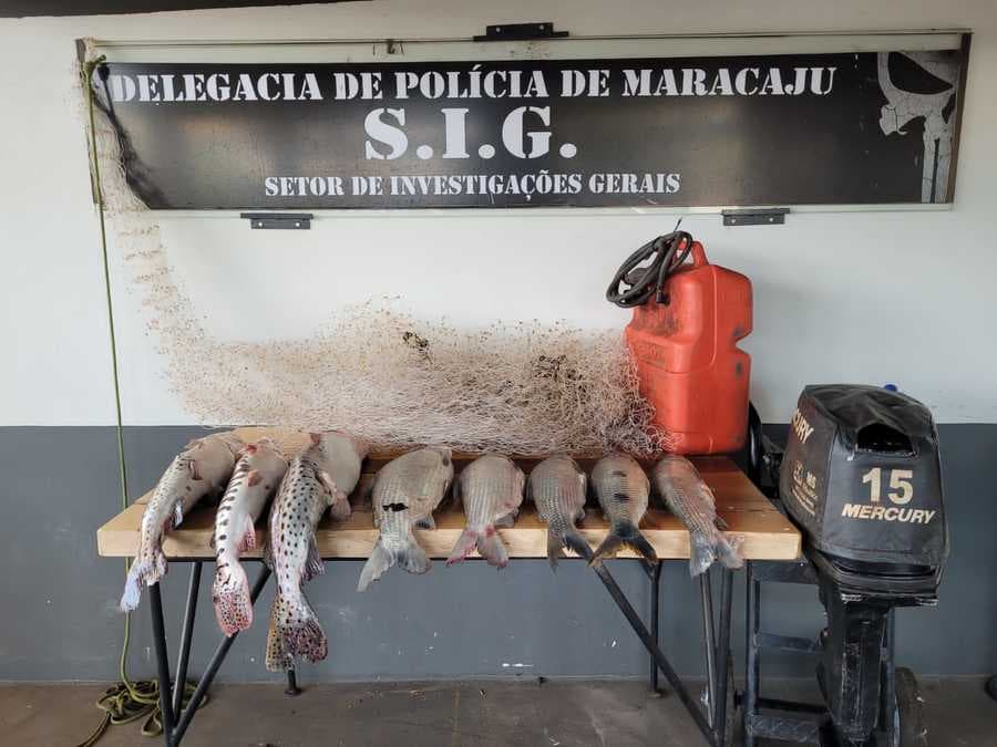 Durante piracema, Polícia Civil prende três homens em flagrante com vários peixes
