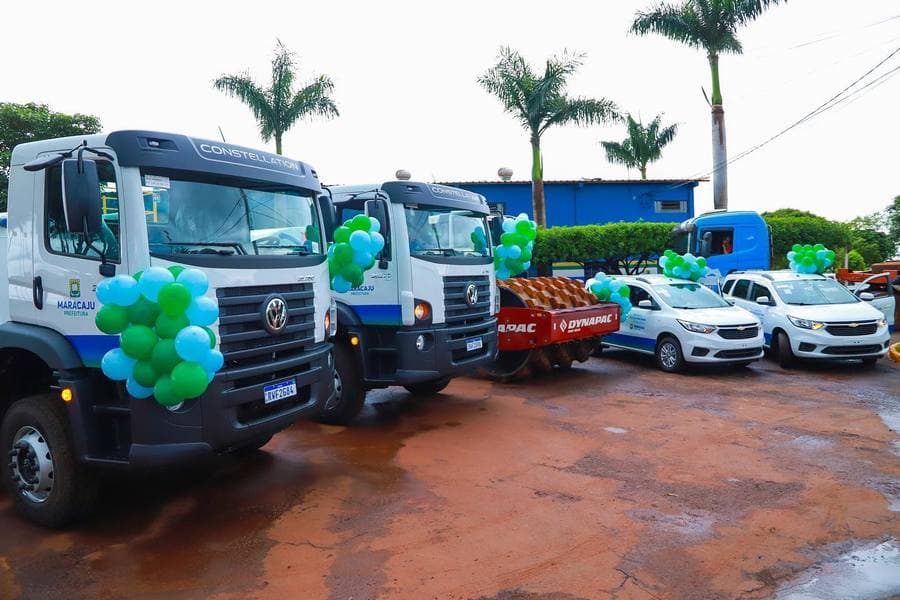 Maracaju investe mais R$ 2,5 milhões em veículos e maquinários para prefeitura