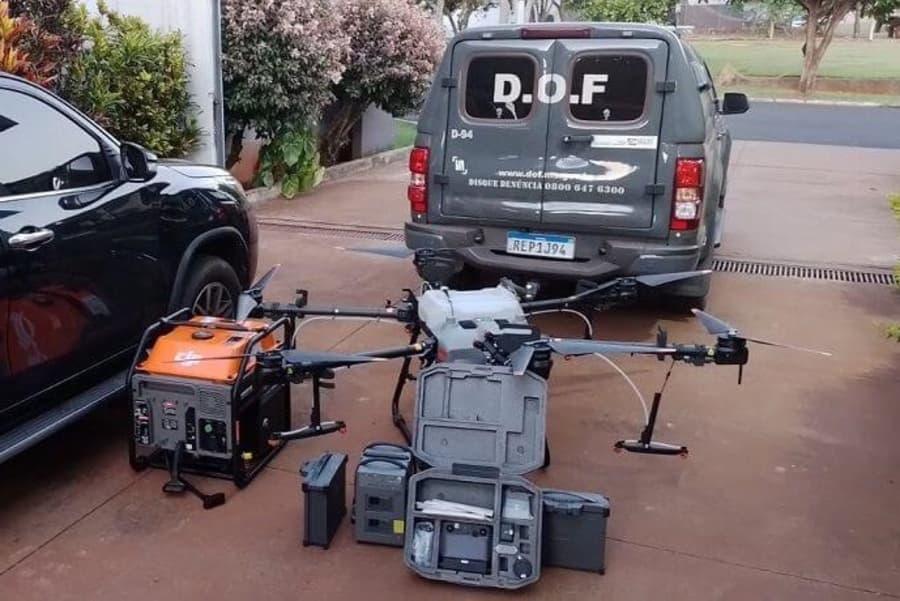Drone agrícola avaliado em R$ 100 mil reais é apreendido pelo DOF