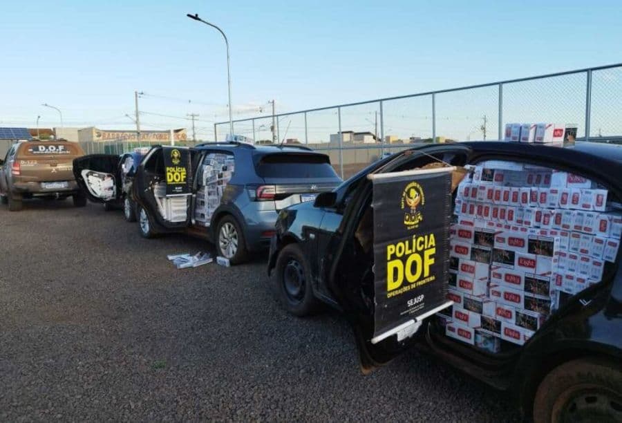 DOF flagra 'comboio' com mais de R$ 500 mil reais em cigarros na MS-164