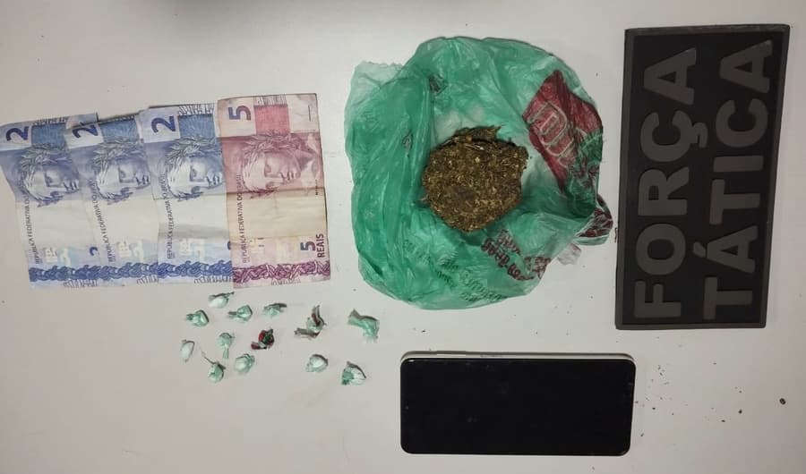 Força Tática fecha “boca de fumo” no Bairro São Bento e prende traficante de 19 anos
