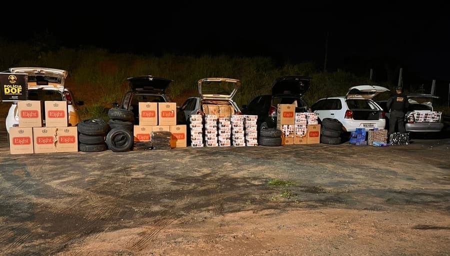 Em Sidrolândia, DOF apreende seis veículos com produtos contrabandeados do Paraguai