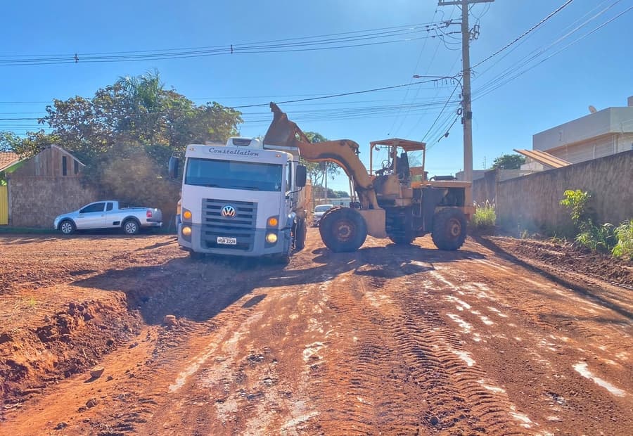 Iniciados os serviços para a pavimentação asfáltica do Nova Era
