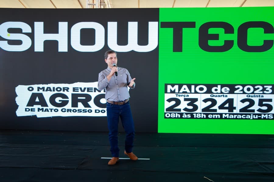 “Tenho muito orgulho de ser prefeito de Maracaju”, destaca Marcos Calderan na Showtec