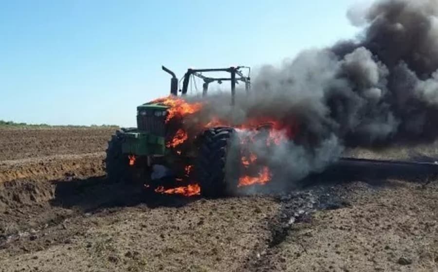 Em fazenda, incêndio atinge máquinas avaliadas em R$ 1,7 milhão