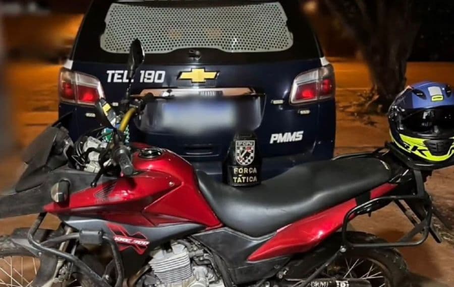 Força Tática de Sidrolândia recebe denúncia e impede furto de moto