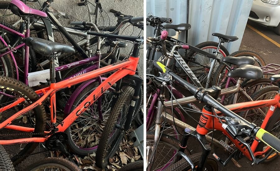 Polícia Civil divulga fotos de bicicletas recuperadas em ações de Busca e Apreensão