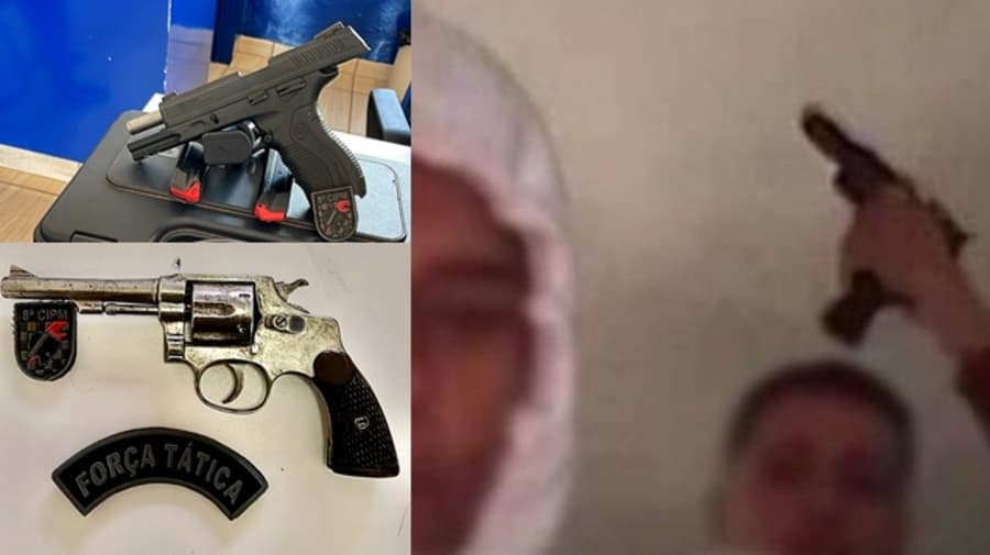 Em Sidrolândia, Força Tática realiza apreensão de armas exibidas em live