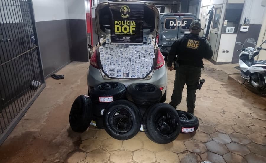 DOF flagra jovem de 21 anos transportando contrabando em Sidrolândia