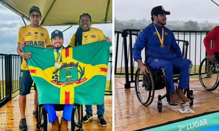 Representando o país, Alan Nantes é vice-campeão do Campeonato Sul-Americano de Paracanoagem