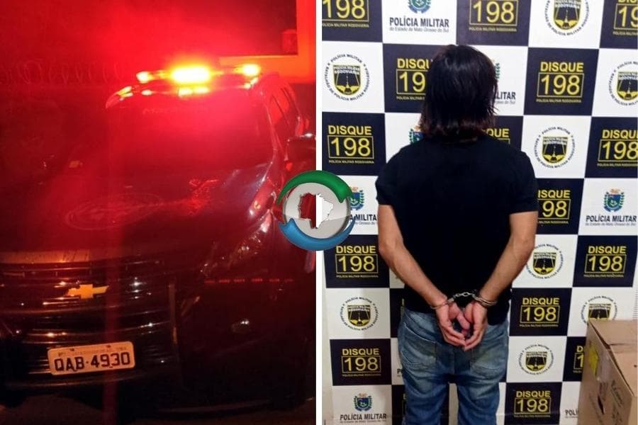 Assaltante de 31 anos é preso após roubar carro no Centro de Maracaju
