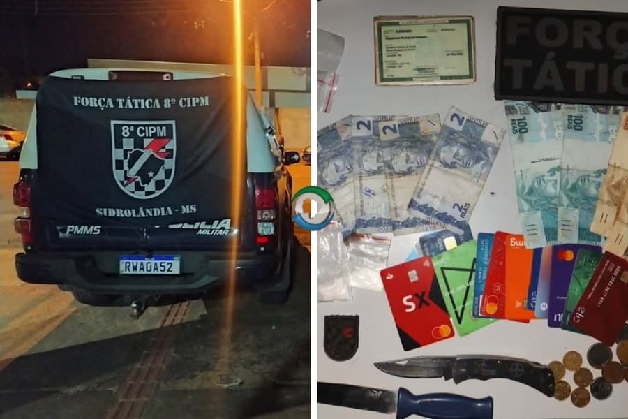 Força Tática prende casal em flagrante por tráfico de drogas no Jardim das Paineiras