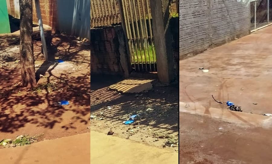 Moradores reclamam que funcionários da JBS estão jogando máscaras usadas em frente as casas