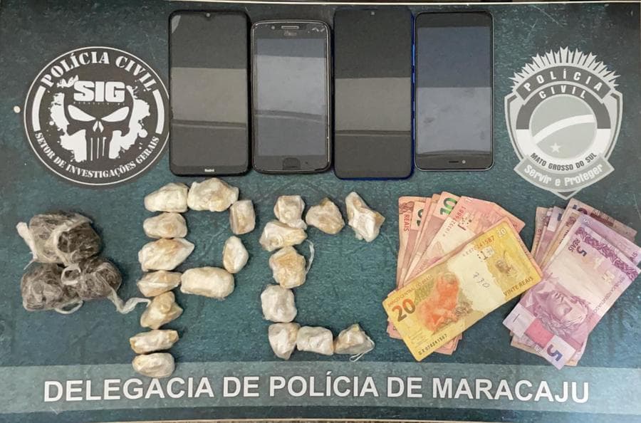 Polícia Civil de Maracaju fecha “boca de fumo” e apreende grande quantidade de crack